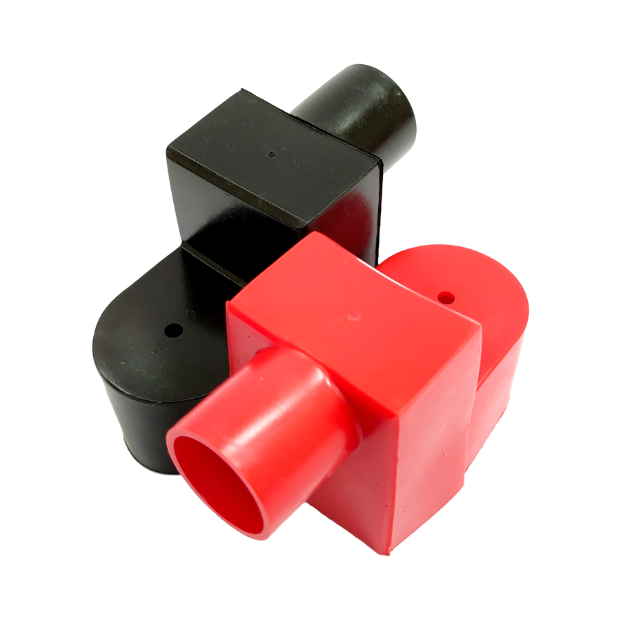 JK Tubular Flooded IT-500 Battery Terminal Caps | In Pair | Set of 1 | 2 Pcs | Black & Red